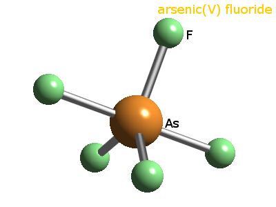 Crystal structure of arsenic pentafluoride