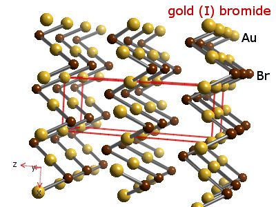 Crystal structure of gold bromide