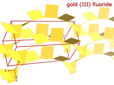 Crystal structure of gold trifluoride