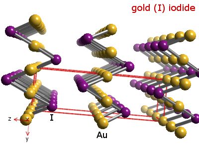 Crystal structure of gold iodide