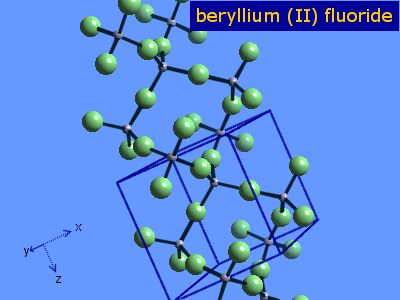 Crystal structure of beryllium difluoride