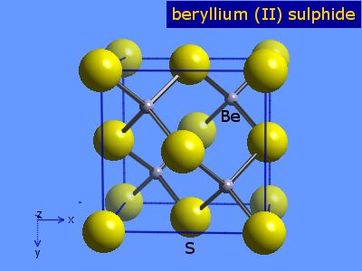 Crystal structure of beryllium sulphide