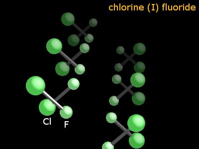 Crystal structure of chlorine fluoride