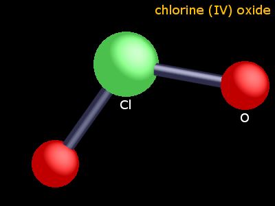 Crystal structure of chlorine dioxide