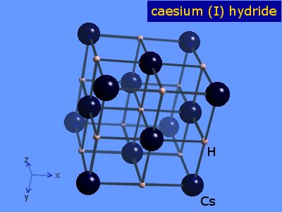 Crystal structure of caesium hydride