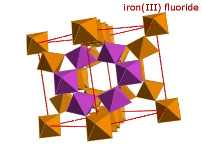 Crystal structure of iron trifluoride