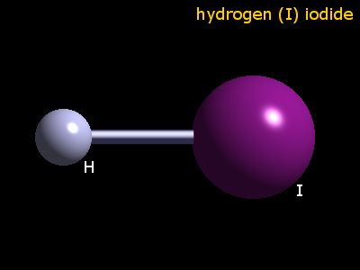 Crystal structure of hydrogen iodide