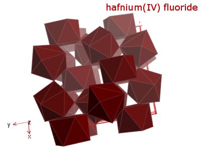 Crystal structure of hafnium tetrafluoride