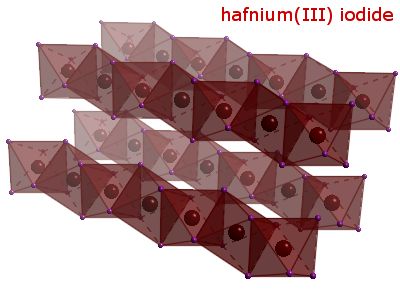 Crystal structure of hafnium triodide