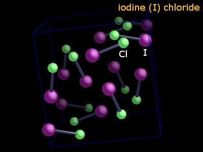 Crystal structure of iodine chloride