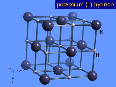 Crystal structure of potassium hydride