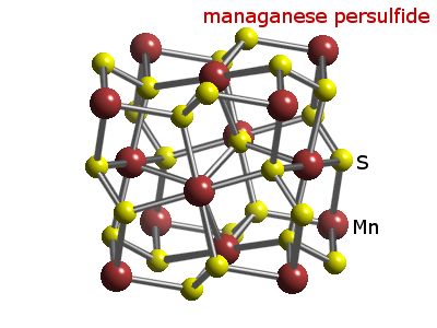 Crystal structure of manganese disulphide