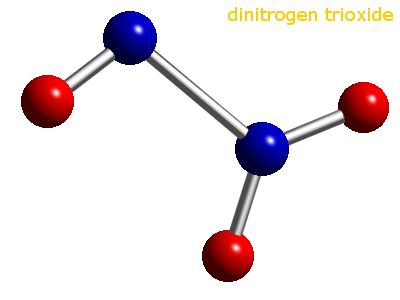 Crystal structure of dinitrogen trioxide