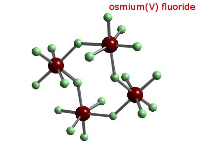 Crystal structure of osmium pentafluoride