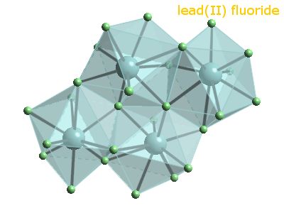 Crystal structure of lead difluoride