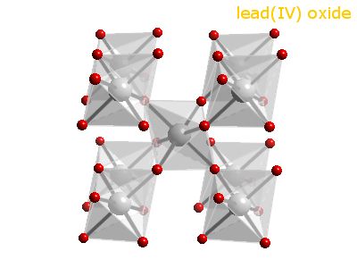 Crystal structure of lead dioxide