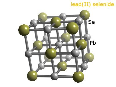 Crystal structure of lead selenide