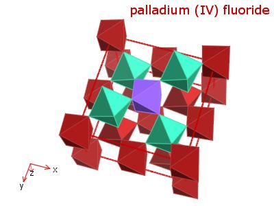 Crystal structure of palladium tetrafluoride