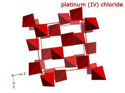 Crystal structure of platinum tetrachloride