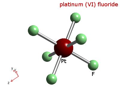 Crystal structure of platinum hexafluoride