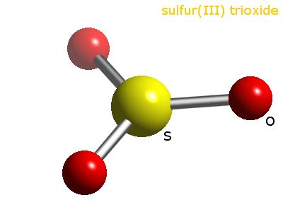 Crystal structure of sulphur trioxide