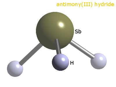 Crystal structure of antimony trihydride