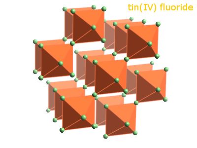 Crystal structure of tin tetrafluoride