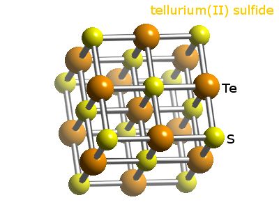 Crystal structure of tellurium sulphide