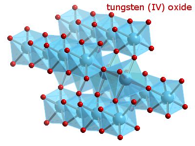 Crystal structure of tungsten dioxide