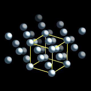 Aluminium crystal structure image (ball and stick style)