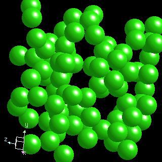 Boron crystal structure image (space filling style)