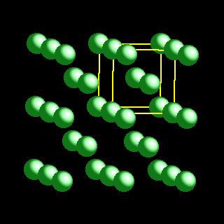 Barium crystal structure image (ball and stick style)