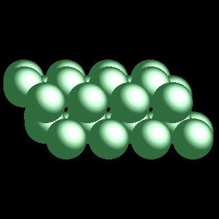 Beryllium crystal structure image (space filling style)