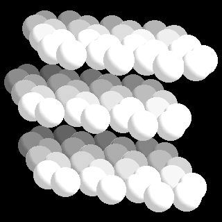 Carbon crystal structure image (ball and stick style)