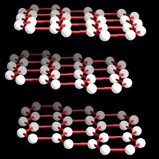 Carbon crystal structure image (space filling style)