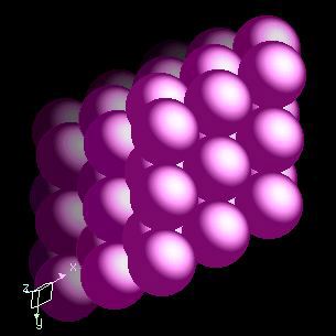 Cadmium crystal structure image (space filling style)