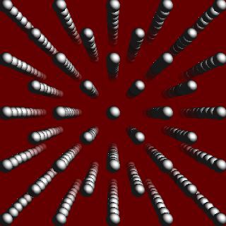 Chromium crystal structure image (ball and stick style)