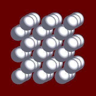 Chromium crystal structure image (space filling style)