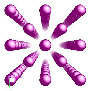 Europium crystal structure image (ball and stick style)