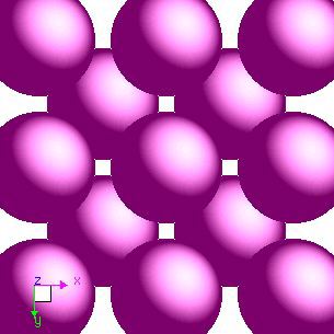 Europium crystal structure image (space filling style)