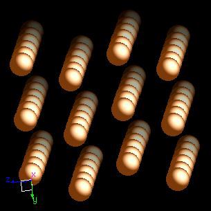 Magnesium crystal structure image (ball and stick style)