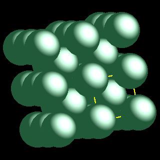 Niobium crystal structure image (space filling style)