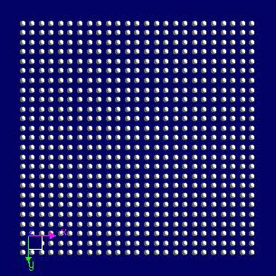 Nickel crystal structure image (ball and stick style)