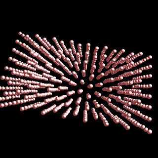 Technetium crystal structure image (ball and stick style)