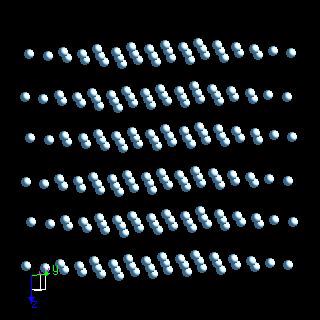 Titanium crystal structure image (ball and stick style)