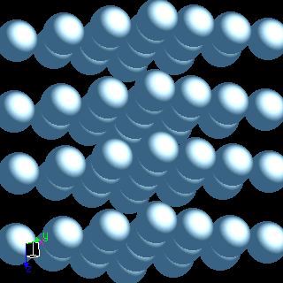 Titanium crystal structure image (space filling style)