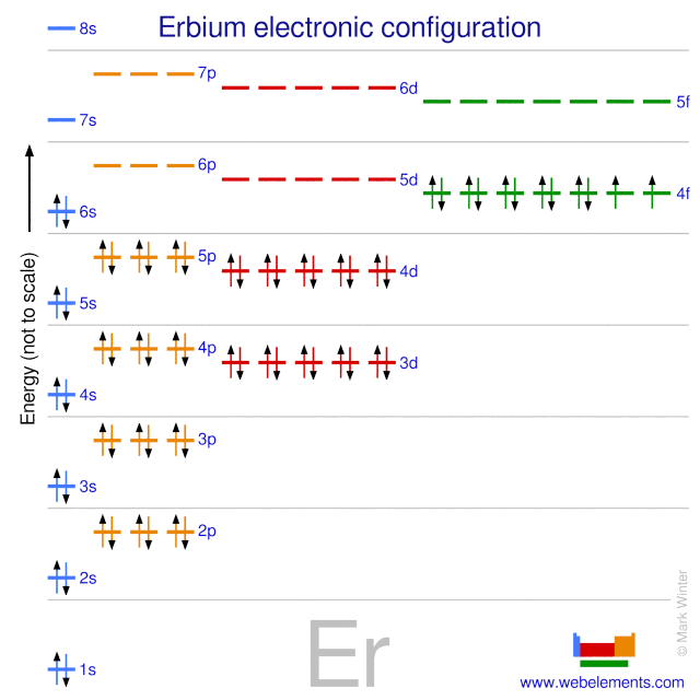 Kossel shell structure of erbium