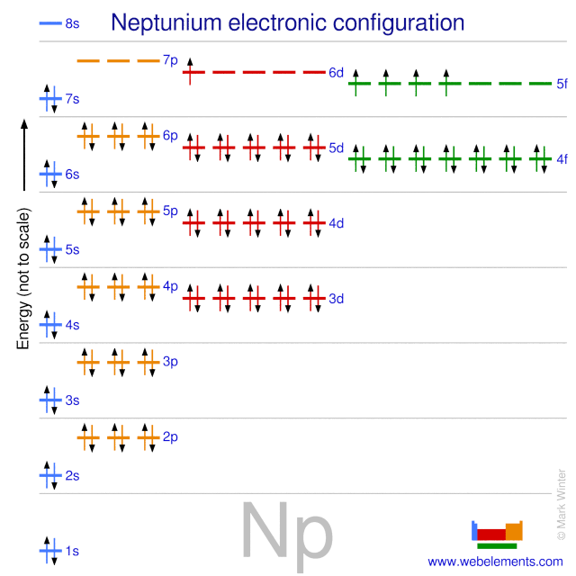 Kossel shell structure of neptunium