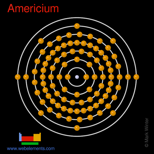 Kossel shell structure of americium